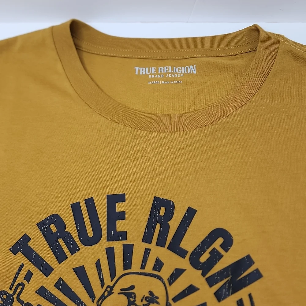 TRUE RELIGION ANTIQUE GOLD TSHIRT XL